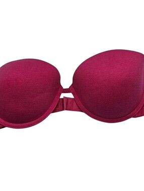 Xhilaration Womens Sz 36C Padded Push Up Strapless Bra Solid Pink